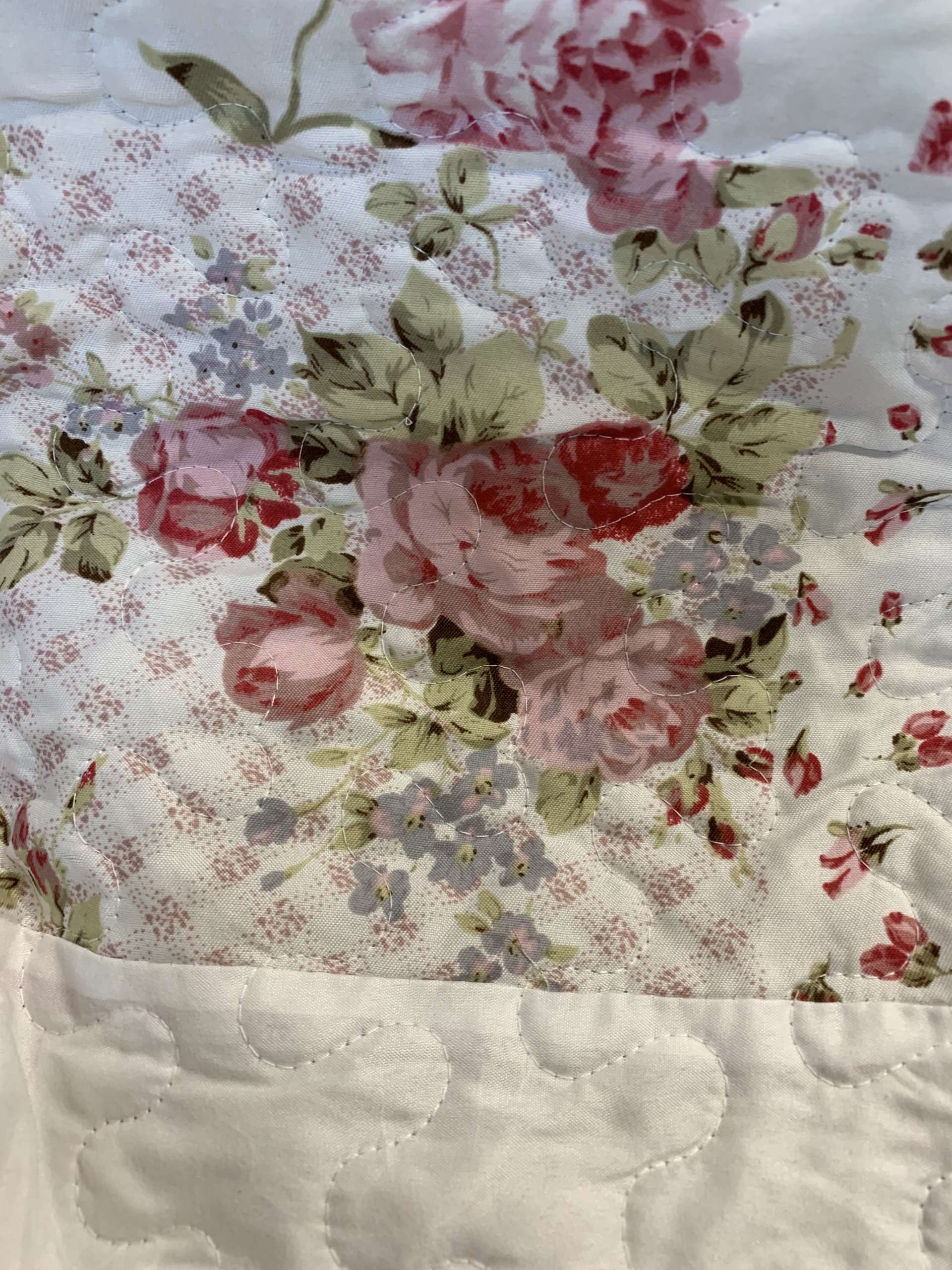 Tagesdecke Flower ROSE Sofaüberwurf x Rosa Steppdecke 260 / 260 Weiß Plaids | Creme lillabelle Doppelbett cm Kuscheldecke | Landha