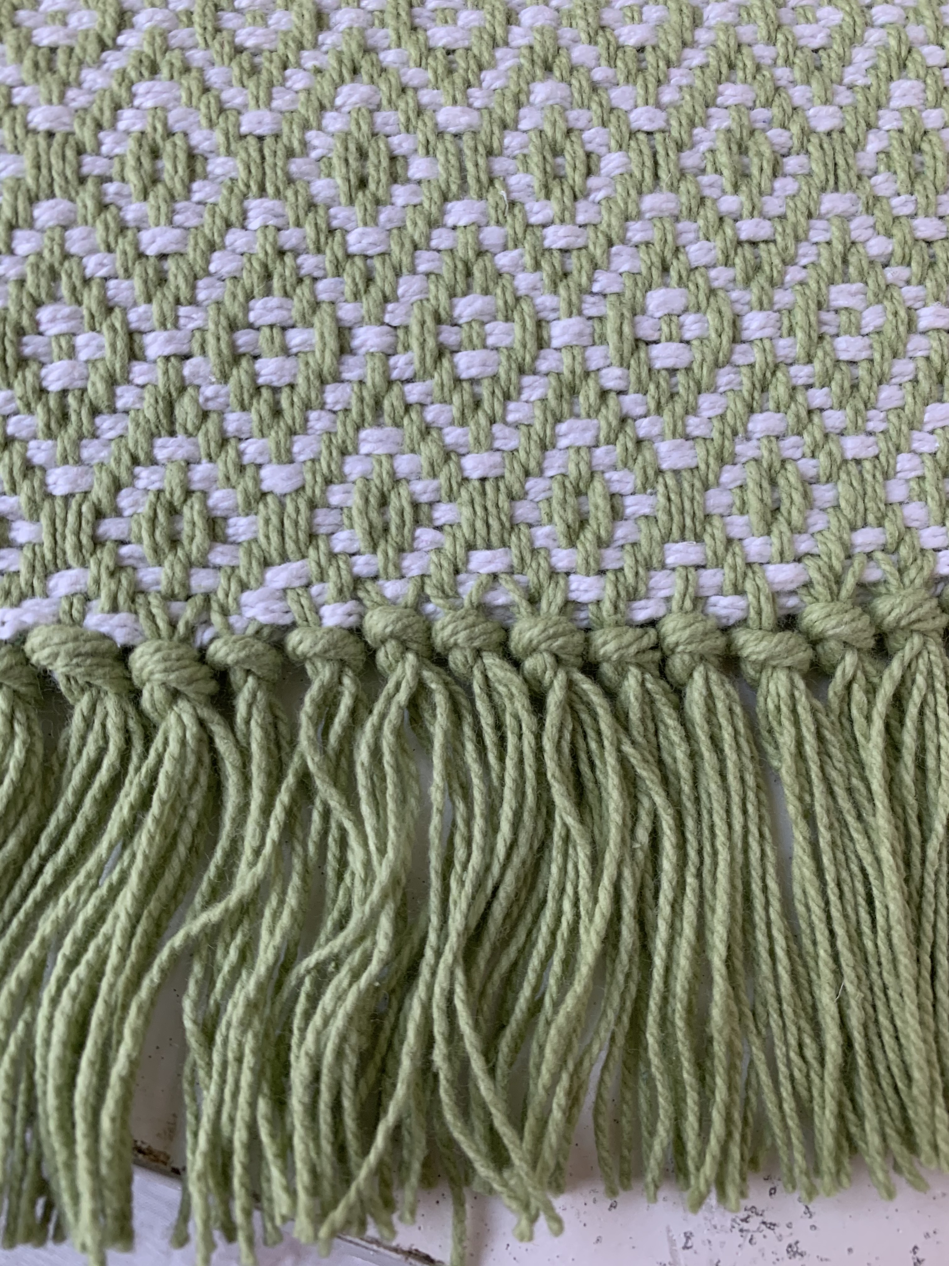 Baumwolle KARA cm Fransen Platzsets x 45 Textilien Tischset 2 Stück | Grün lillabelle 33 Platzset | |