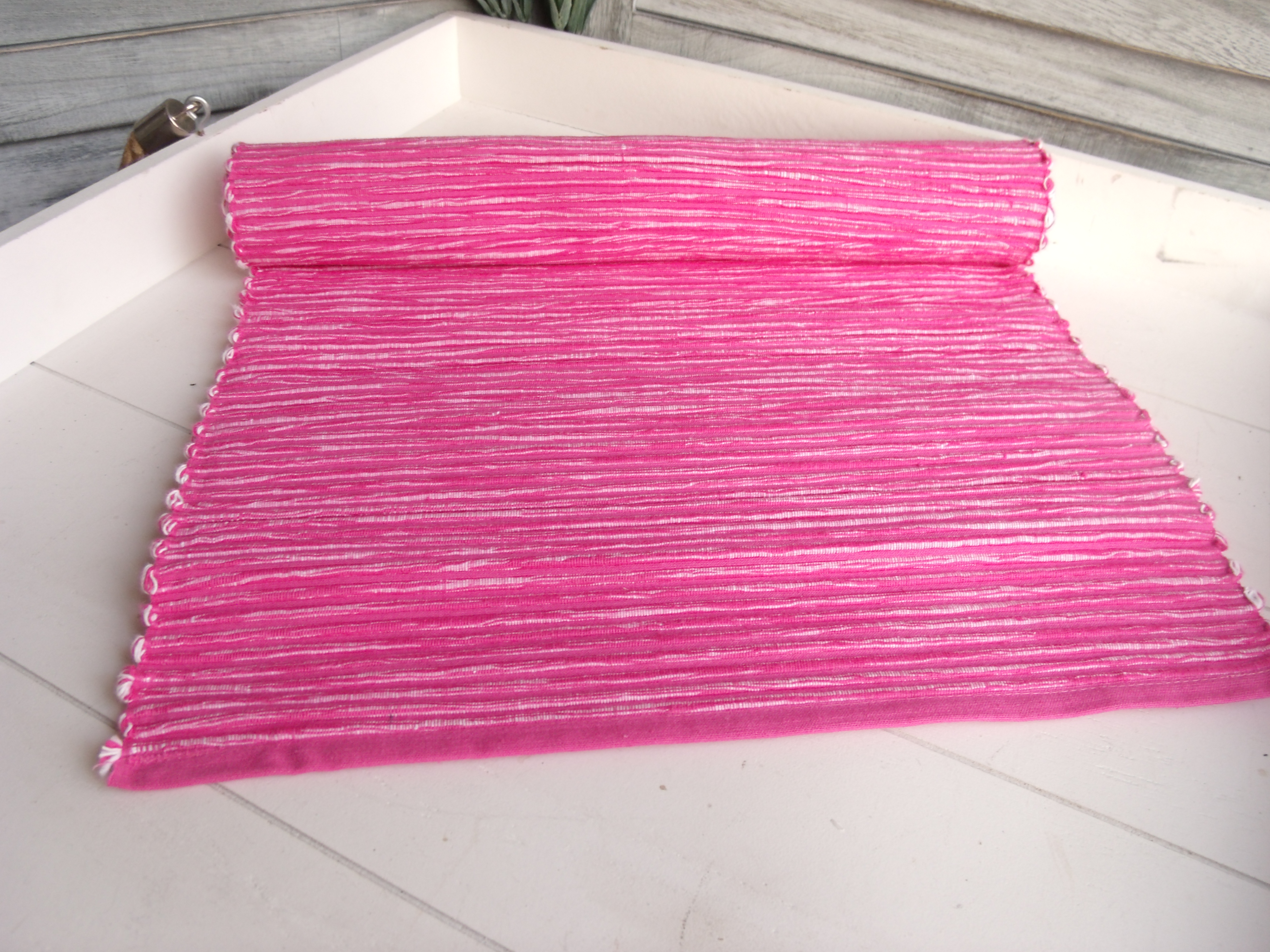 Baumwolle Tischläufer cm PINK | ANNA | 33x120 lillabelle Textilien Tischwäsche |